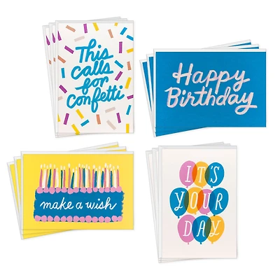 Playful Pink and Blue Assorted Birthday Cards, Pack of 12 for only USD 8.99 | Hallmark