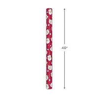 Classic Santa Faces on Red Jumbo Christmas Wrapping Paper Roll, 90 sq. ft. for only USD 9.99 | Hallmark