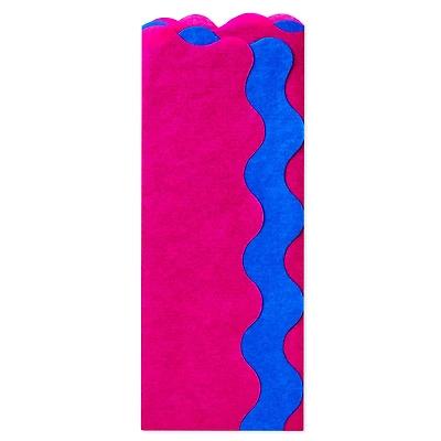 Fuchsia and Bright Blue Wavy-Edged 2-Pack Tissue Paper, 4 sheets total for only USD 2.79 | Hallmark