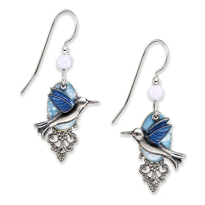 Silver Forest Hummingbird Silver Metal Filigree Drop Earrings for only USD 21.00 | Hallmark