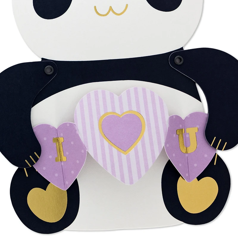 Panda Bear With Hearts Paper Craft Mother's Day Card for only USD 5.99 | Hallmark
