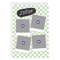 Personalized Green and White Checkerboard Photo Card for only USD 4.99 | Hallmark