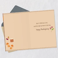 You're Top of the Gratitude List Thanksgiving Card for only USD 3.59 | Hallmark