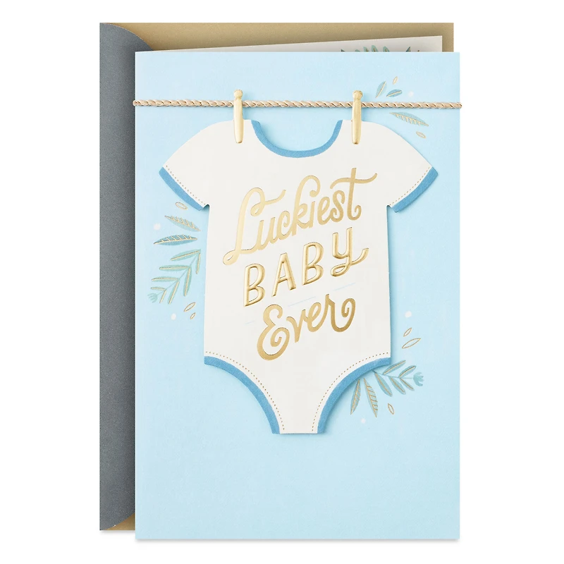 Luckiest Baby Ever Baby Boy Congratulations for only USD 6.59 | Hallmark