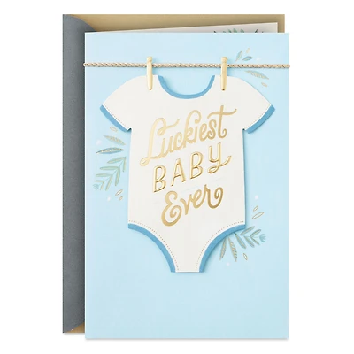 Luckiest Baby Ever Baby Boy Congratulations for only USD 6.59 | Hallmark