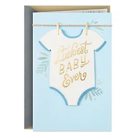 Luckiest Baby Ever Baby Boy Congratulations for only USD 6.59 | Hallmark