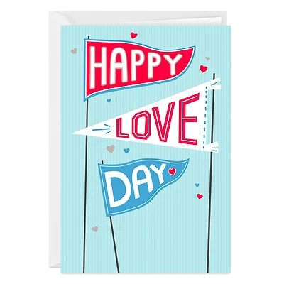 Happy Love Day Pennants Custom Valentine's Day Card for only USD 4.99 | Hallmark