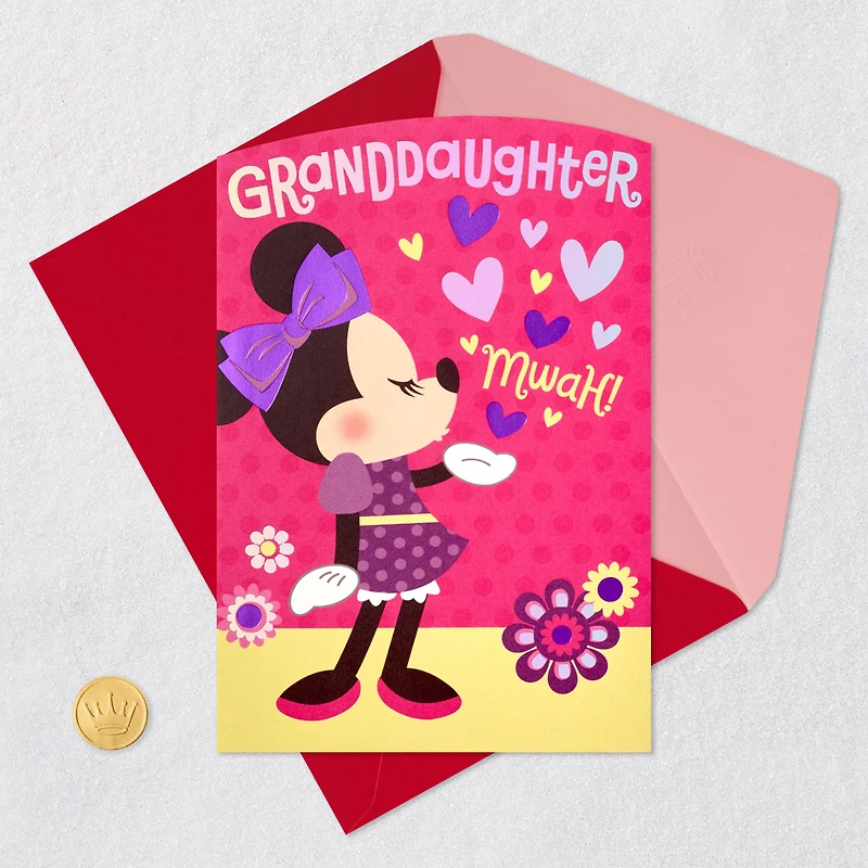 Disney Minnie Mouse Kisses Valentine's Day Card for Granddaughter for only USD 3.99 | Hallmark