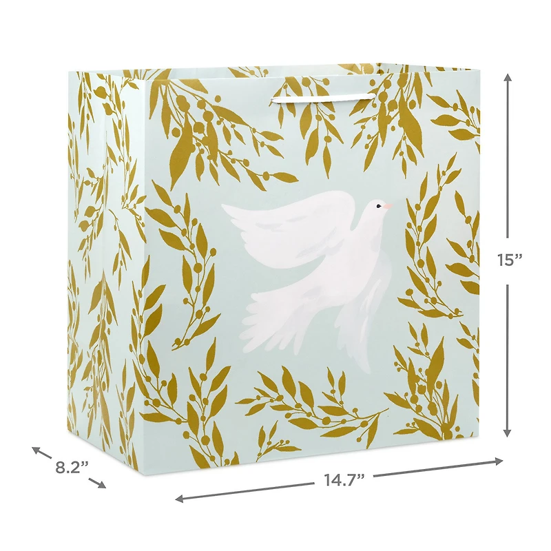 15" Dove on Light Sage Extra-Deep Holiday Gift Bag for only USD 5.49 | Hallmark