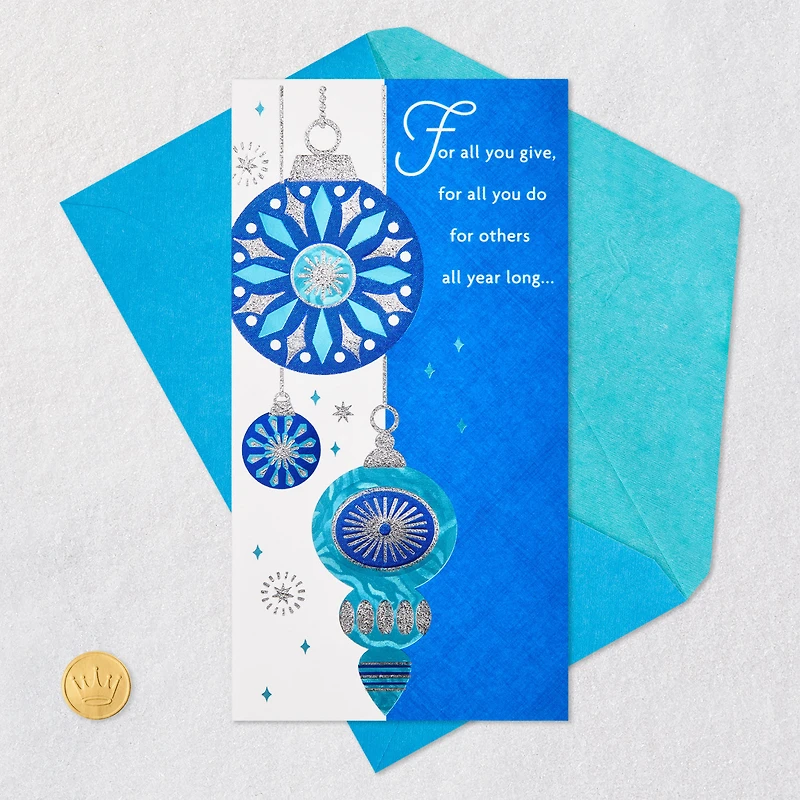 Thanks for All You Give and Do Money Holder Christmas Card for only USD 5.99 | Hallmark
