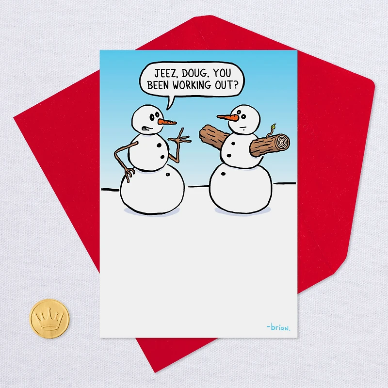 Buff Snowman Funny Christmas Card for only USD 3.49 | Hallmark
