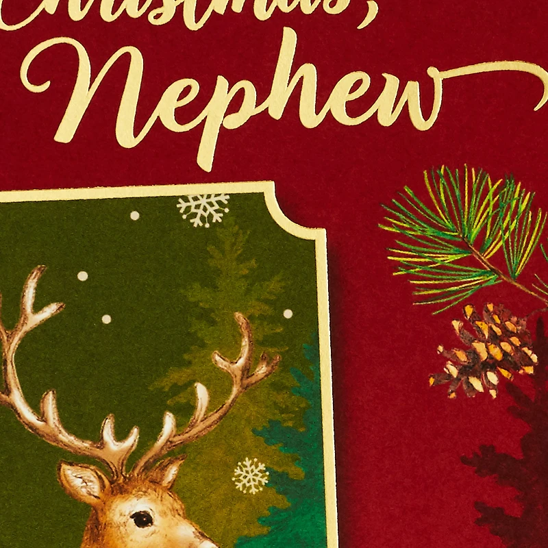 Reindeer and Red Plaid Christmas Card for Nephew for only USD 2.00 | Hallmark