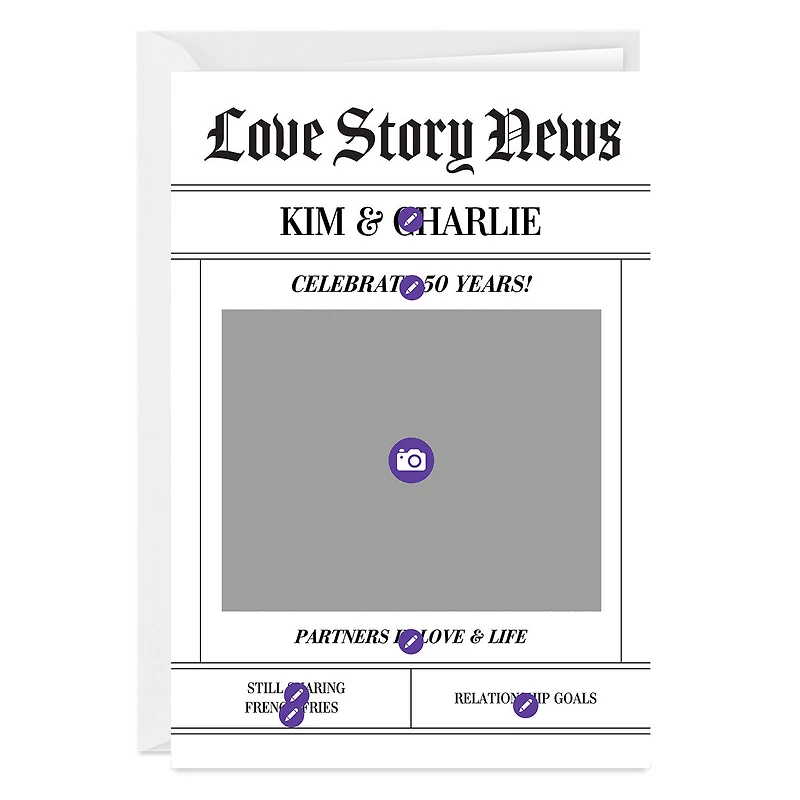 Love Story News Custom Anniversary Card for only USD 4.99 | Hallmark