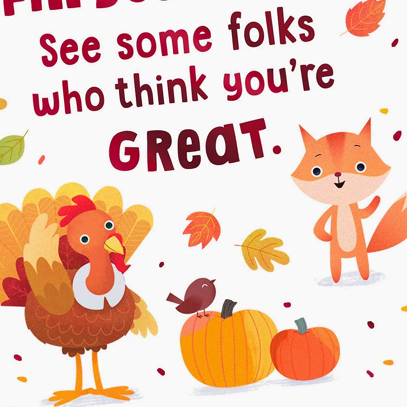 Cute Critter Poem Thanksgiving Card for Kids for only USD 2.99 | Hallmark