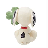 Jim Shore Peanuts Snoopy With Four-Leaf Clover Mini Figurine, 2.6" for only USD 31.00 | Hallmark