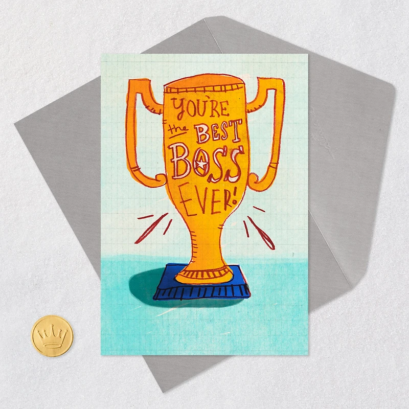 Best Boss Ever Trophy Funny Boss's Day Card for only USD 3.49 | Hallmark