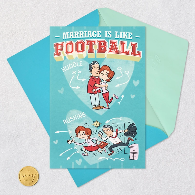 Marriage Is Like Football Funny Anniversary Card for only USD 5.99 | Hallmark