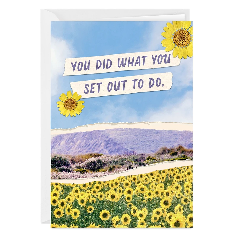 You Did It Sunflower Field Custom Congratulations Card for only USD 4.99 | Hallmark
