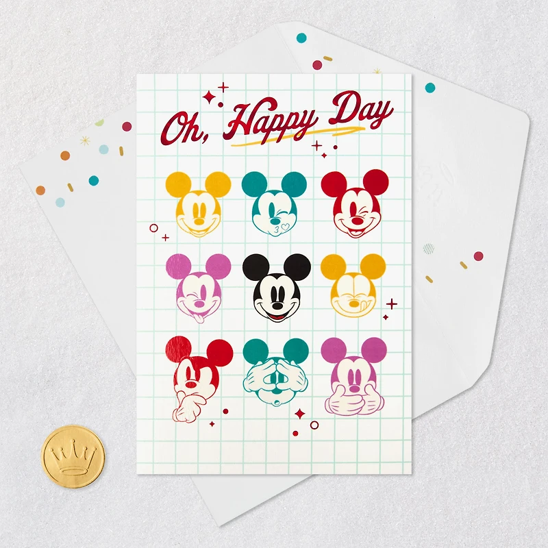 Disney Mickey Mouse Happy Day Birthday Card With Stickers for only USD 5.99 | Hallmark