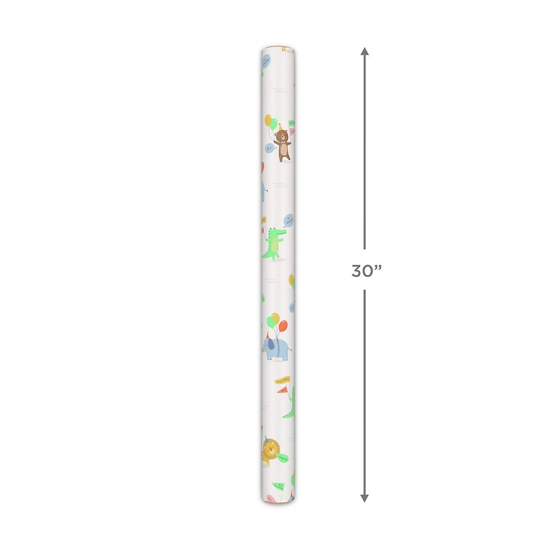 Baby Animals With Balloons Wrapping Paper Roll, 17.5 sq. ft. for only USD 5.49 | Hallmark