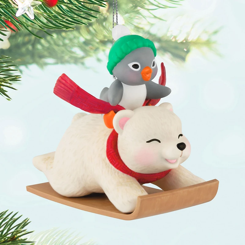 Snowball and Tuxedo Sledding Sidekicks Ornament for only USD 22.99 | Hallmark