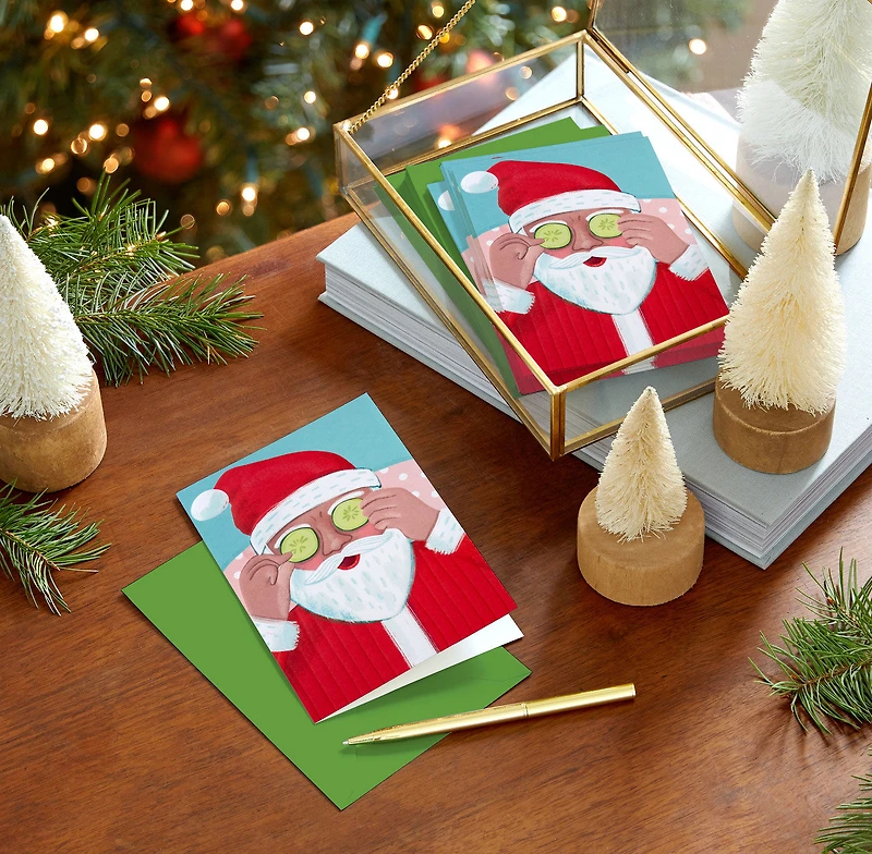 Self-Care Santa Packaged Christmas Cards, Set of 5 for only USD 5.00 | Hallmark