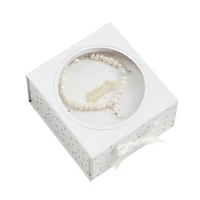 Mud Pie Silver Cross Pearl Bracelet for Toddler for only USD 25.00 | Hallmark