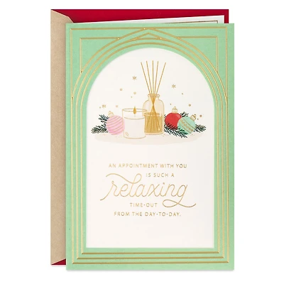 A Relaxing Time-Out Christmas Card for Spa Technician for only USD 5.59 | Hallmark