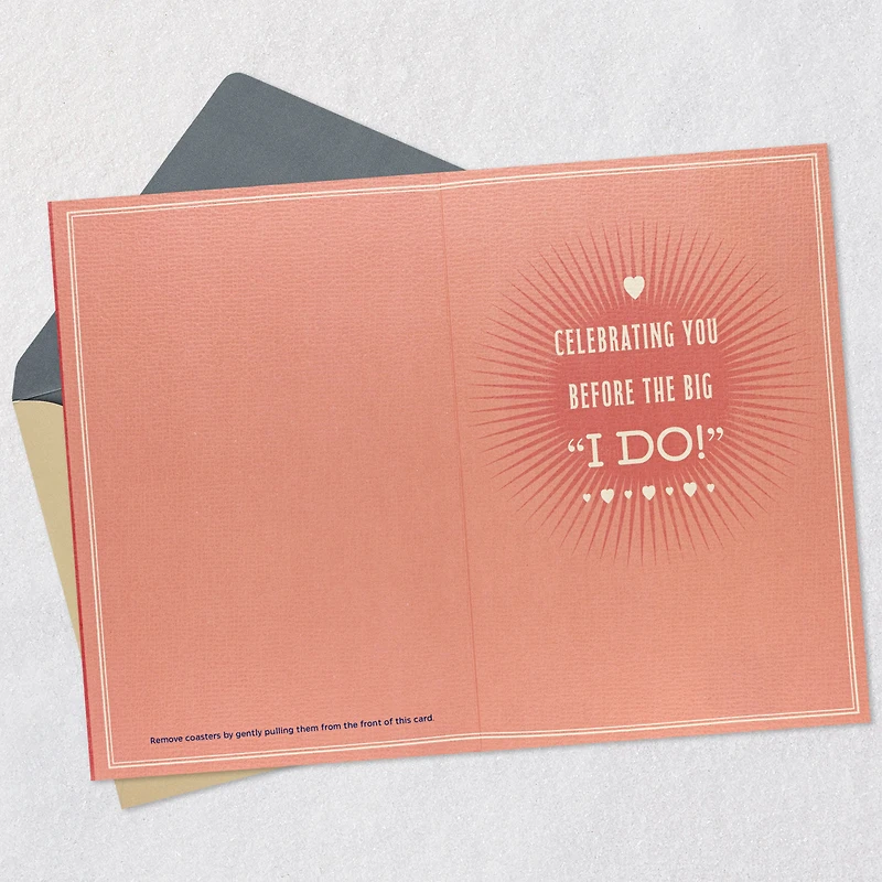 Sip, Sip, Hooray Bridal Shower Card With Coasters for only USD 9.59 | Hallmark