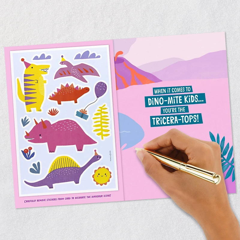 Dino-mite Kid Birthday Card With Stickers for only USD 4.99 | Hallmark