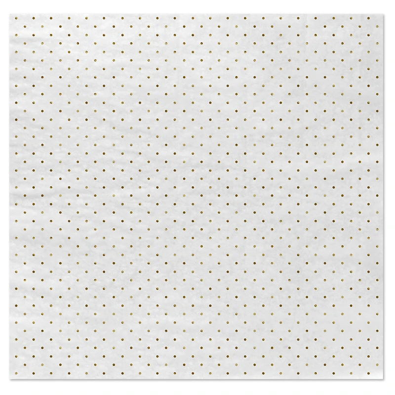 Gold Dots on White Holiday Tissue Paper, 6 sheets for only USD 1.99 | Hallmark