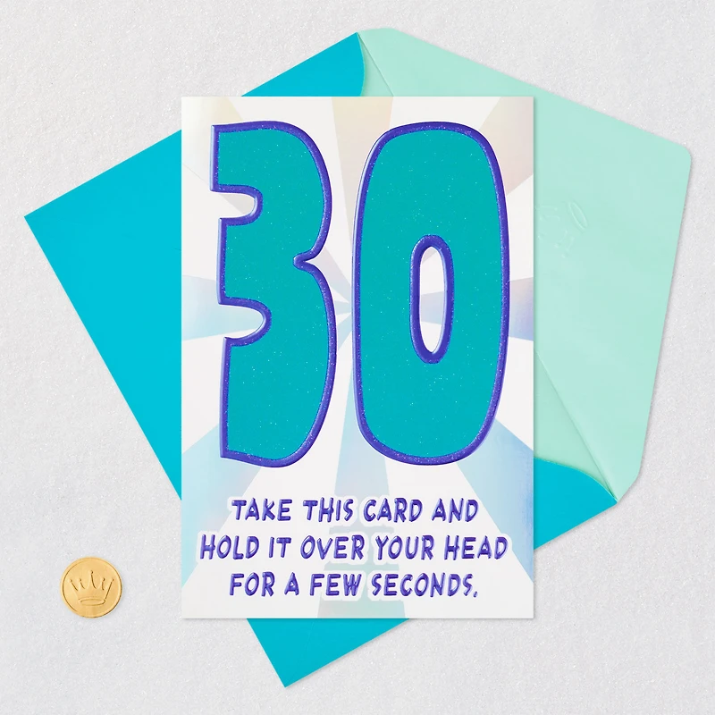 Glittery Numbers Funny 30th Birthday Card for only USD 5.99 | Hallmark