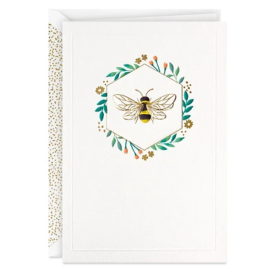 Bee in Hexagon of Flowers Blank Card for only USD 5.99 | Hallmark