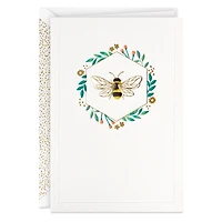 Bee in Hexagon of Flowers Blank Card for only USD 5.99 | Hallmark