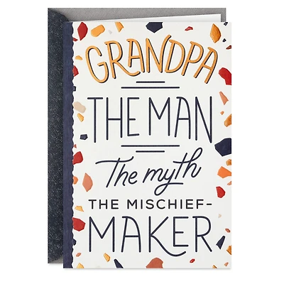 Man, Myth, Mischief-Maker Birthday Card for Grandpa for only USD 4.59 | Hallmark