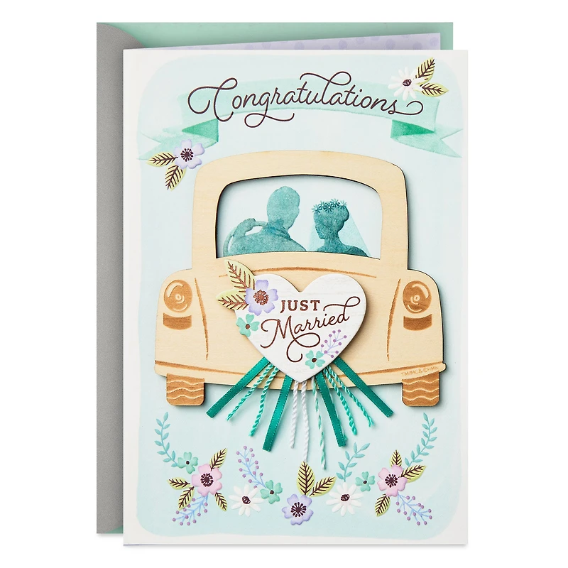 Life Is a Beautiful Adventure Wedding Card With Magnetic Photo Frame for only USD 9.99 | Hallmark