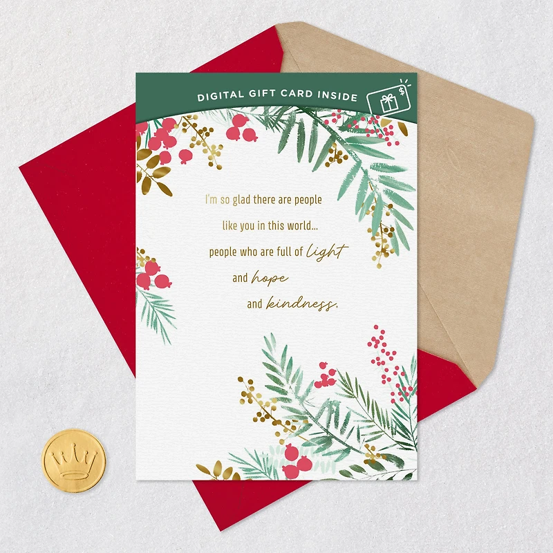 Thankful for People Like You Gift Card Greeting Christmas Card for only USD 4.99 | Hallmark