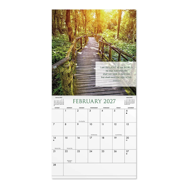 Bible Verses and Beautiful Views 2027 Inspirational 12-Month Mini Wall Calendar, 7x7 for only USD 8.99 | Hallmark