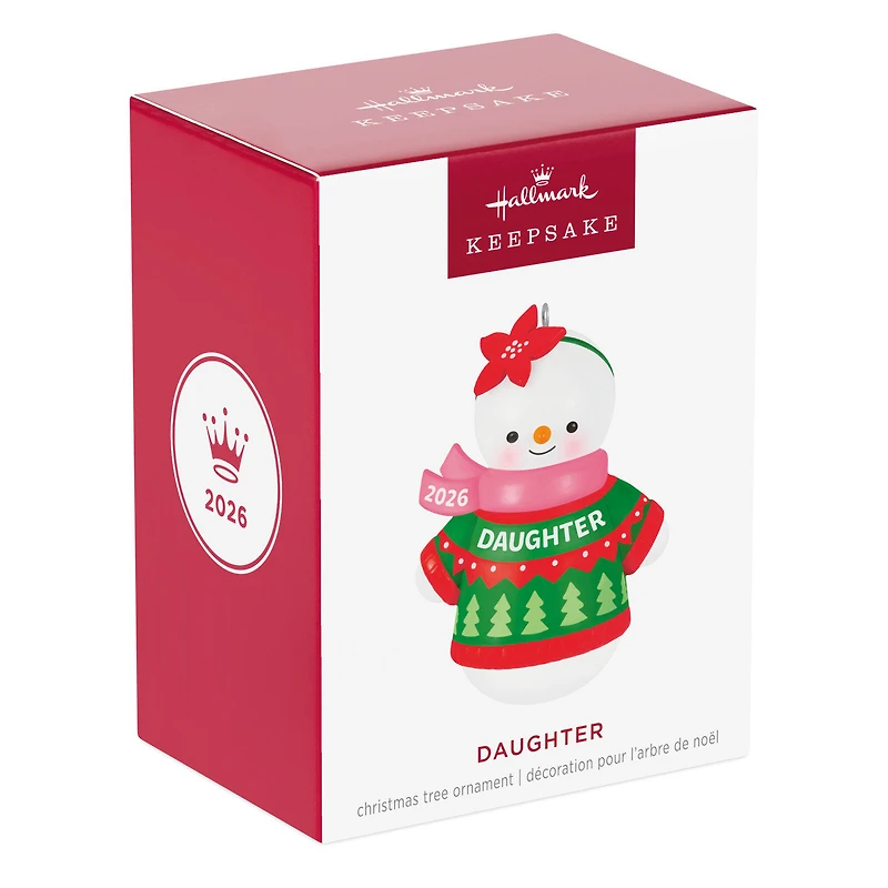 Daughter Snowman 2026 Ornament for only USD 18.99 | Hallmark