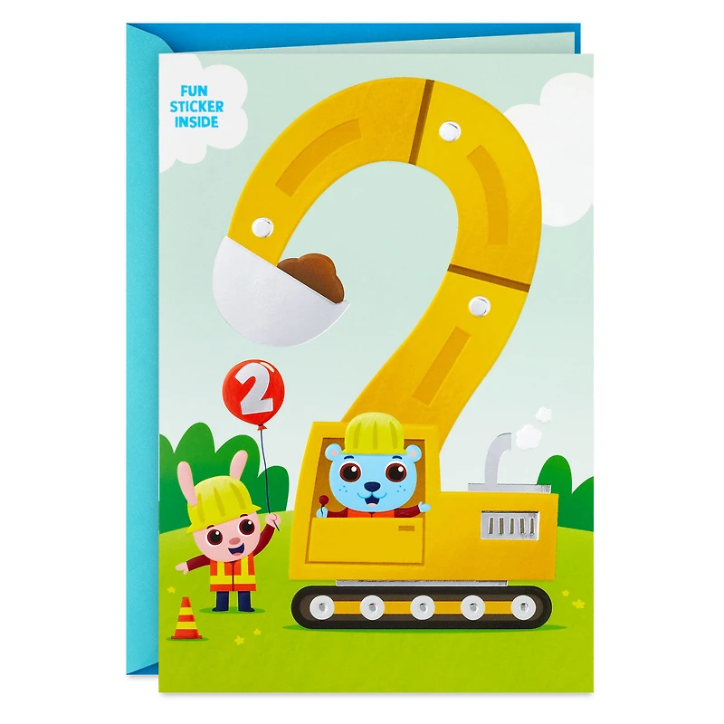 Tons of Birthday Fun 2nd Birthday Card With Sticker for only USD 4.99 | Hallmark