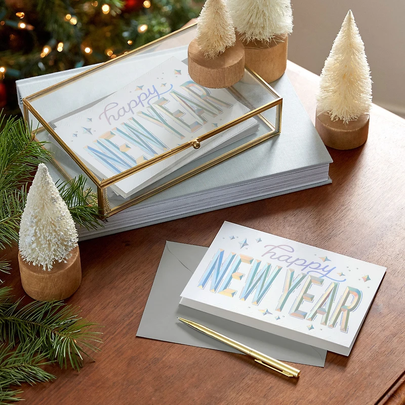 Silver Diamonds Boxed New Year Cards, Pack of 16 for only USD 15.49 | Hallmark