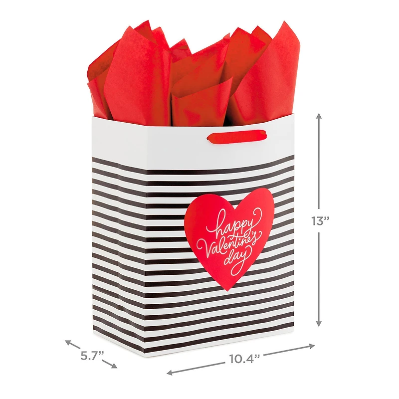 13" Stripes and Red Truck 2-Pack Large Valentine's Day Gift Bags With Tissue Paper for only USD 10.49 | Hallmark