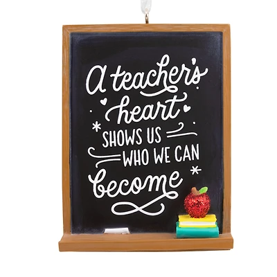 A Teacher's Heart Blackboard Hallmark Ornament for only USD 14.99 | Hallmark