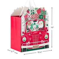 10" Road-Tripping Santa Large Square Christmas Gift Bag for only USD 4.99 | Hallmark