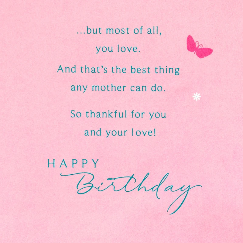 Thankful for You Butterfly Birthday Card for Mom for only USD 6.59 | Hallmark