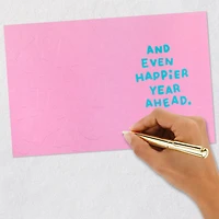 Pink Letters on Teal Birthday Card for only USD 3.99 | Hallmark
