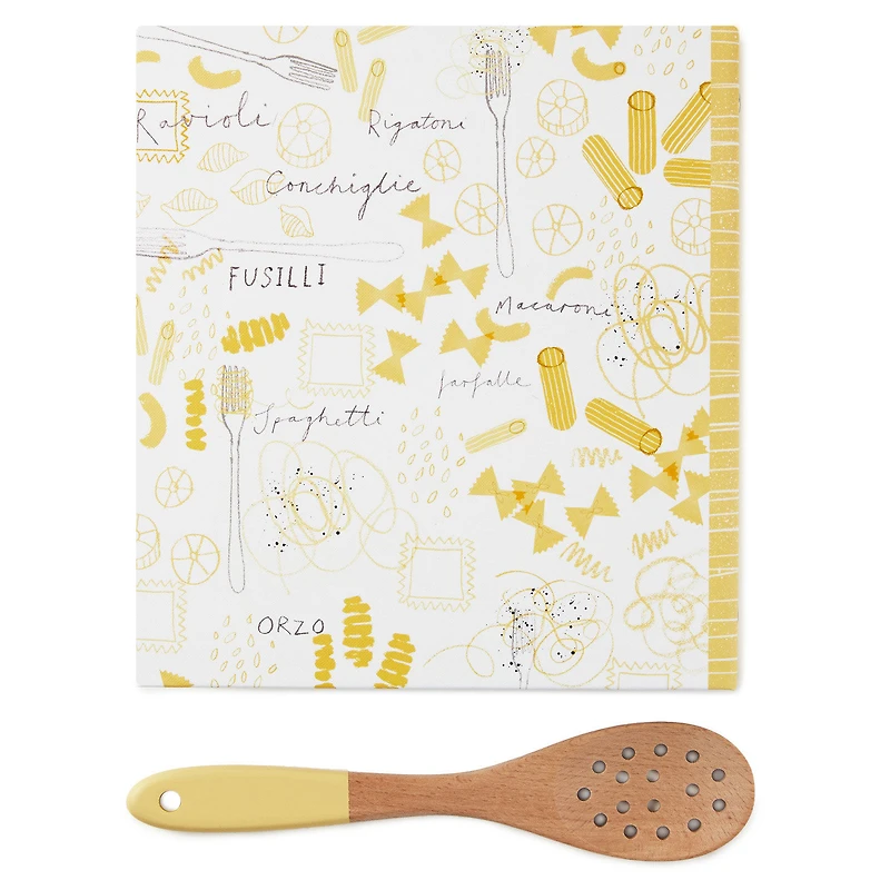 Pasta Recipe Organizer Book With Wooden Strainer Spoon for only USD 32.99 | Hallmark