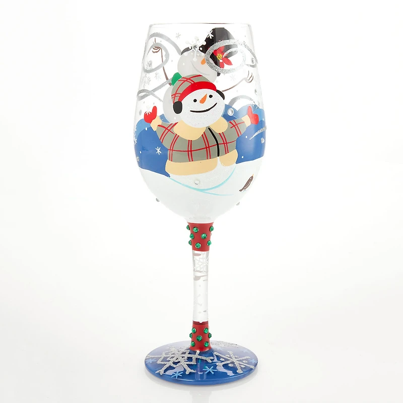Lolita First Christmas Snow Handpainted Wine Glass, 15 oz. for only USD 32.99 | Hallmark