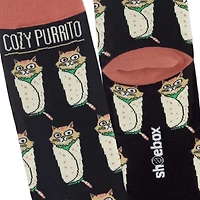 Shoebox Cat Purrito Funny Crew Socks for only USD 12.99 | Hallmark