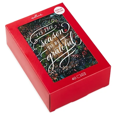 Pine Wreath on Wood Plank Door Boxed Christmas Cards, Pack of 40 for only USD 15.49 | Hallmark